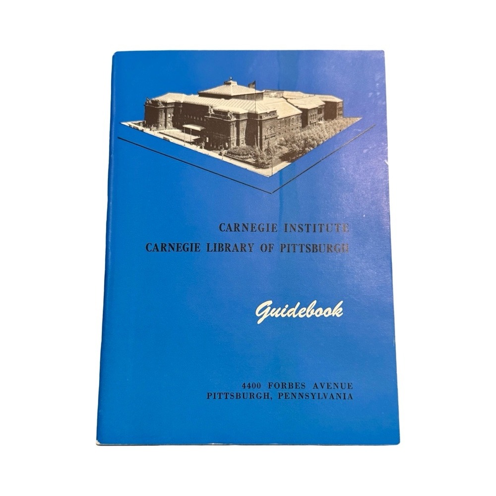 Vintage Carnegie‎ Institute Library of Pittsburgh Guidebook Forbes Ave PA Blue